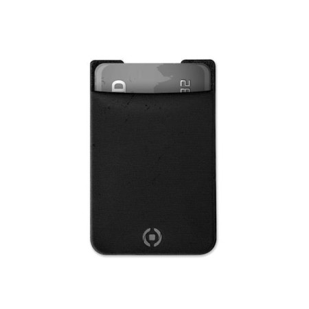 CELLY ADHESIVE POCKET FOR CARDS - UNIVERSAL Black (Black)