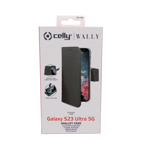 CELLY Wally case Samsung GALAXY S23 ULTRA 5G BLACK (Black)