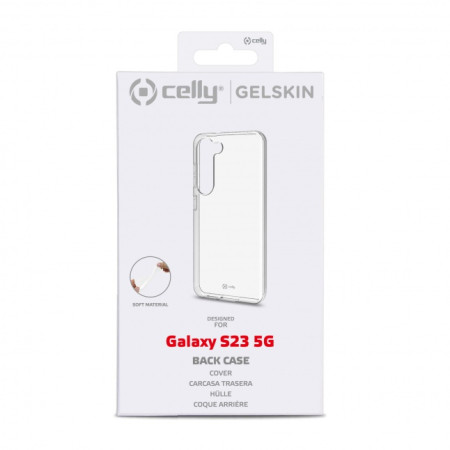 CELLY Gelskin back TPU cover for Samsung GALAXY S23 Plus 5G, Transparent (Transparent)