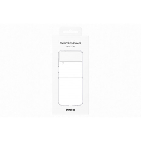 QF721CTE Clear Slim Cover for Samsung Galaxy Flip 4, Transparent (Transparent)