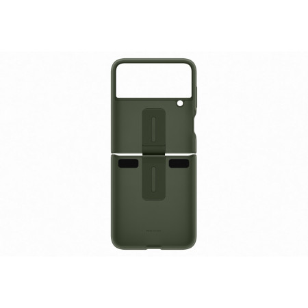 PF721TGE Silicone Cover with Ring for Samsung Galaxy Flip 4, Khaki (Khaki)