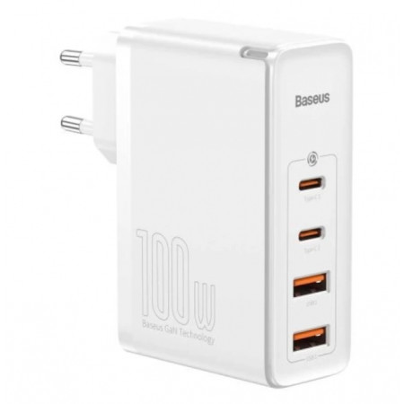 Baseus GaN2 Pro fast charger 100W USB / USB Type C Quick Charge 4+ Power Delivery White (White)