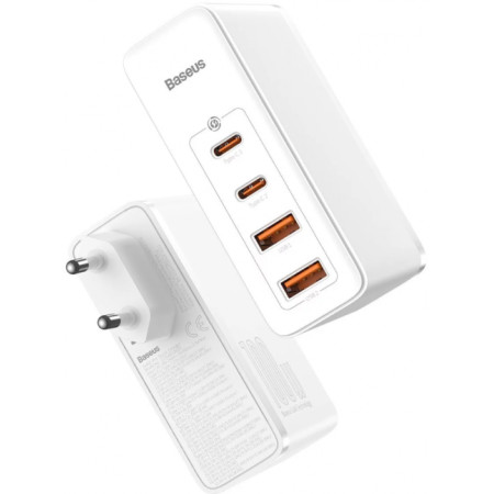 Baseus GaN2 Pro fast charger 100W USB / USB Type C Quick Charge 4+ Power Delivery White (White)