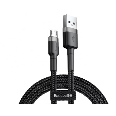 Baseus Cafule Micro USB cable 1.5A 2m Gray+Black (Grąy + Black)