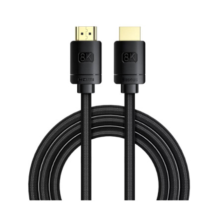 Baseus High Definition Series HDMI 2.1 cable, 8K 60Hz, 3D, HDR, 48Gbps, 3m Black (Black)