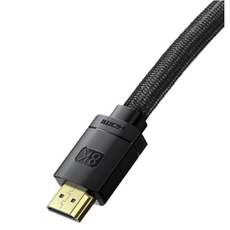 Baseus High Definition Series HDMI 2.1 cable, 8K 60Hz, 3D, HDR, 48Gbps, 3m Black (Black)