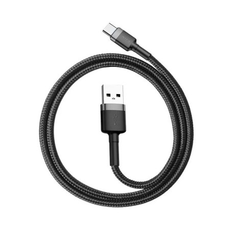 Baseus Cafule Cable USB For Type-C 2A 3m Gray+Black (Black)