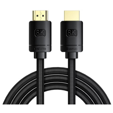 Baseus High Definition Series HDMI 2.1 cable, 8K 60Hz, 3D, HDR, 48Gbps, 2m Black (Black)