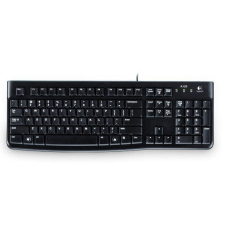 Logitech K120 Standard, Wired, EN/LT, 1.5 m, USB Port, Black, Lithuanian, 55 g