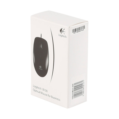 Logitech Mouse B100 Wired, Black