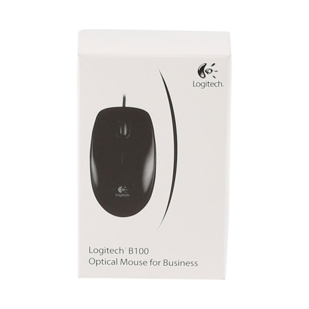 Logitech Mouse B100 Wired, Black