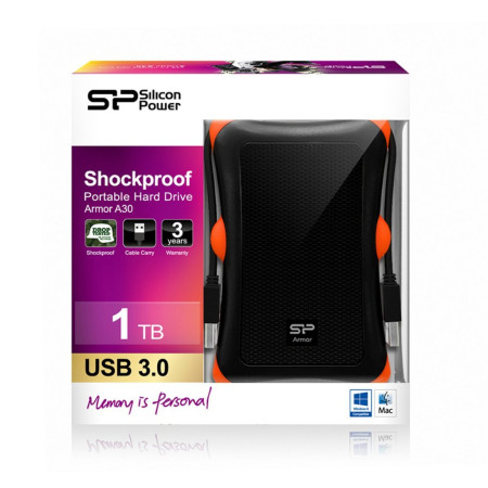 Silicon Power Armor A30 1TB 2.5 ", USB 3.1, Black