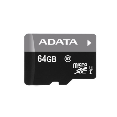 ADATA Premier UHS-I 64 GB, MicroSDXC, Flash memory class 10, SD adapter