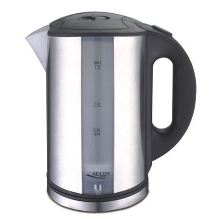 Adler Kettle AD 1216 Standard, Stainless steel, Stainless steel, 2000 W, 360 rotational base, 1.7 L