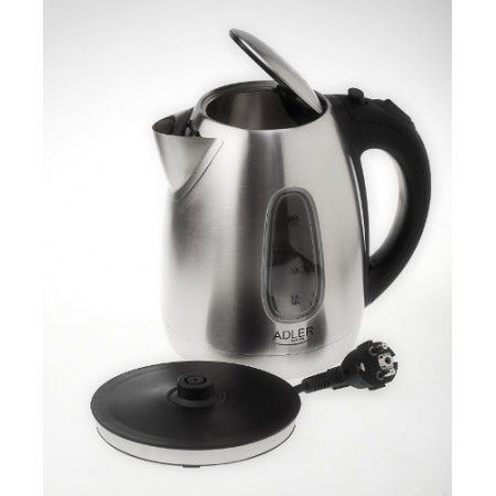 Adler Kettle AD 1223 Standard, Stainless steel, Stainless steel, 2200 W, 360 rotational base, 1.7 L