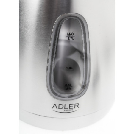 Adler Kettle AD 1223 Standard, Stainless steel, Stainless steel, 2200 W, 360 rotational base, 1.7 L