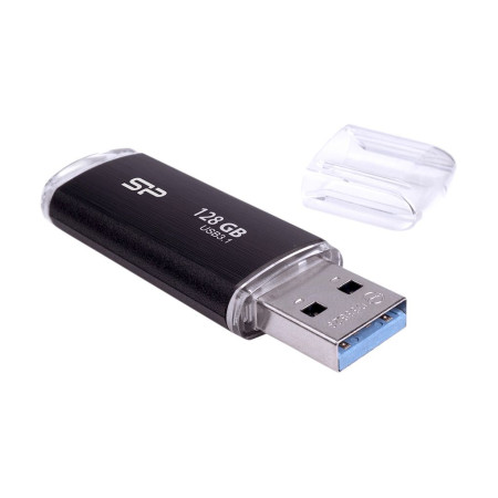 Silicon Power USB 3.1 Flash Drive Blaze B02 128 GB, USB 3.2 Gen 1/USB 3.1 Gen 1/USB 3.0/USB 2.0, Black