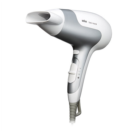 Braun Hair Dryer Satin Hair 5 HD 580 2500 W, Number of temperature settings 3, Ionic function, White/ silver