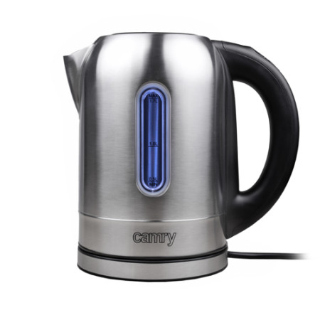 Camry Kettle CR 1253 With electronic control, 2200 W, 1.7 L, Stainless steel, Stainless steel, 360 rotational base