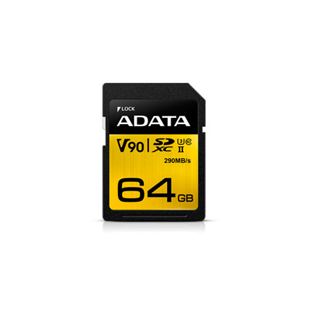 ADATA Premier ONE UHS-II U3 64 GB, SDXC, Flash memory class 10