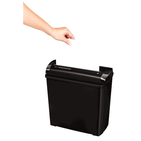 Fellowes Shredder P-25S Black, 11 L, Paper shredding, Traditional, Paper handling standard/output 7mm strips, security level P-1