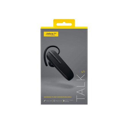 Jabra Talk 5 Volume control, 9.7 g, Black, Hands free device, 16.3 cm, 25.5 cm, 54.3 cm,