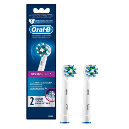 Oral-B Toothbrush replacement EB50-2 Cross Action Heads, For adults, Number of brush heads included 2