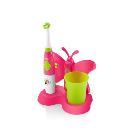 ETA Toothbrush with water cup and holder Sonetic ETA129490070 Battery operated, For kids, Number of brush heads included 2, Pink