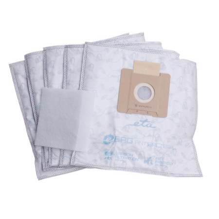 ETA Vacuum cleaner bags Antibacterial ETA960068020 Suitable for all ETA, Gallet bagged vacuum cleaners and others (the list atta