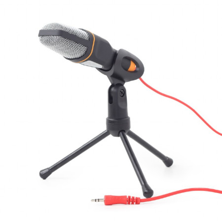 Gembird Desktop microphone with a tripod MIC-D-03 Built-in microphone, 3.5 mm, Black