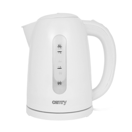 Camry Kettle CR 1254 Standard, Plastic, White, 2200 W, 360 rotational base, 1.7 L