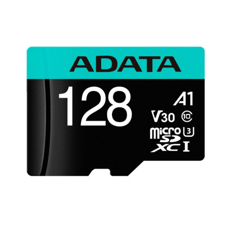 ADATA Premier Pro UHS-I U3 128 GB, micro SDXC, Flash memory class 10, with Adapter