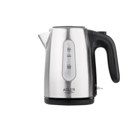 Adler Kettle AD 1273 Standard, 1200 W, 1 L, Stainless steel, 360 rotational base, Stainless steel