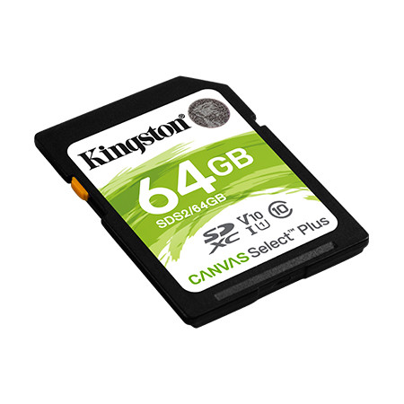 Kingston Canvas Select Plus UHS-I 64 GB, SDXC, Flash memory class 10