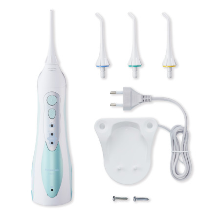 Panasonic Oral irigator EW1311G845 Cordless, 130 ml, Number of heads 4, White/Blue