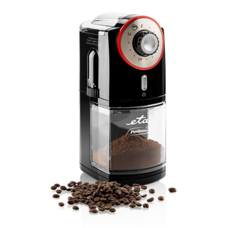 ETA Grinder Perfetto ETA006890000 100 W, Coffee beans capacity 200 g, Number of cups Up to 14 pc(s), Lid safety switch, Black