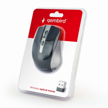 Gembird MUSW-4B-04-GB 2.4GHz Wireless Optical Mouse, USB, Wireless connection, Spacegrey/Black