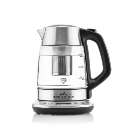 ETA Kettle Crystela Premium ETA915390000 Electric, 2200 W, 1.5 L, Glass, 360 rotational base, Stainless steel/Glass