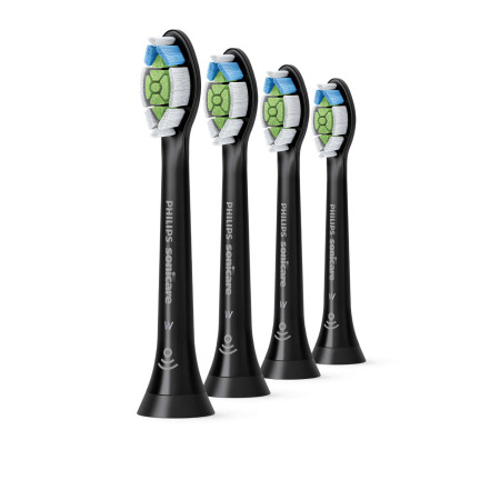 Philips Toothbrush replacement HX6064/11 Heads, For adults, Number of brush heads included 4, Black