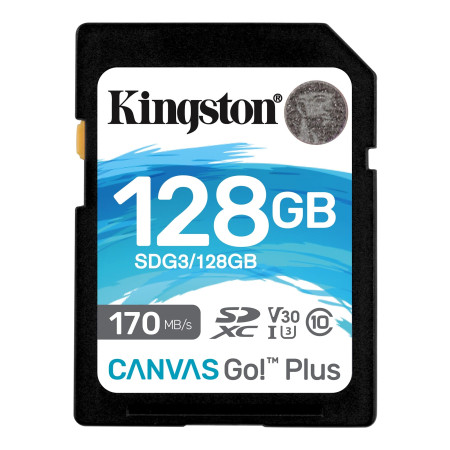 Kingston Canvas Go! Plus 128 GB, SD, Flash memory class 10