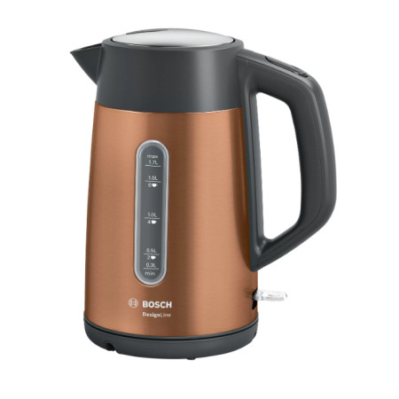 Bosch Kettle TWK4P439 Electric, 2400 W, 1.7 L, Stainless steel, Copper, 360 rotational base