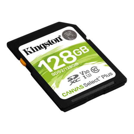 Kingston Canvas Select Plus 128 GB, SDHC, Flash memory class 10