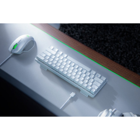 Razer Huntsman Mini, Gaming keyboard, RGB LED light, US, Mercury White, Wired