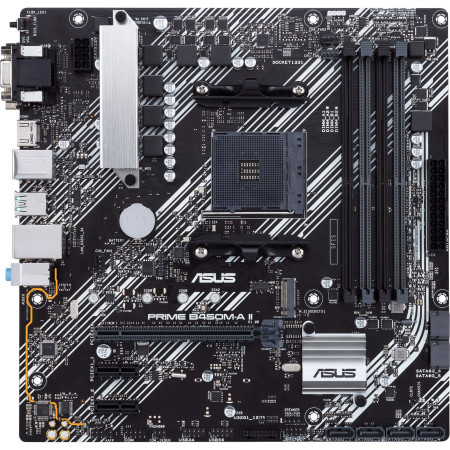 Asus PRIME B450M-A II Memory slots 4, Number of SATA connectors 6 x SATA III, max 128GB, Chipset AMD B, Processor family AMD, Mi