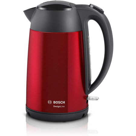 Bosch Kettle DesignLine TWK3P424 Electric, 2400 W, 1.7 L, Stainless steel, 360 rotational base, Red