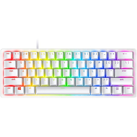 Razer Huntsman Mini 60%, Gaming keyboard, Optical, RGB LED light, US, Mercury, Wired