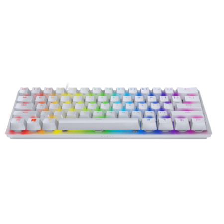 Razer Huntsman Mini 60%, Gaming keyboard, Opto-Mechanical, RGB LED light, NORD, Mercury White, Wired