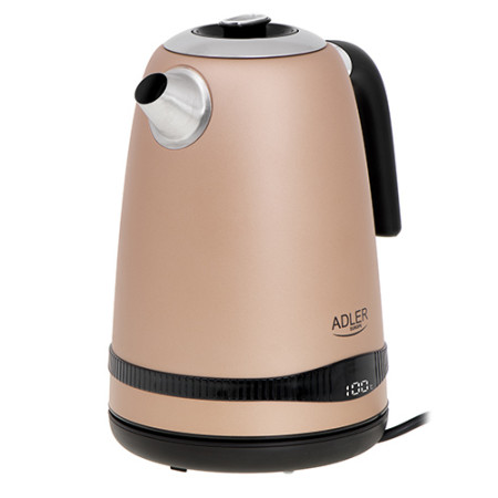 Adler Kettle AD 1295 Electric, 2200 W, 1.7 L, Stainless steel, 360 rotational base, Golden