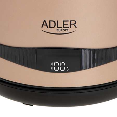 Adler Kettle AD 1295 Electric, 2200 W, 1.7 L, Stainless steel, 360 rotational base, Golden