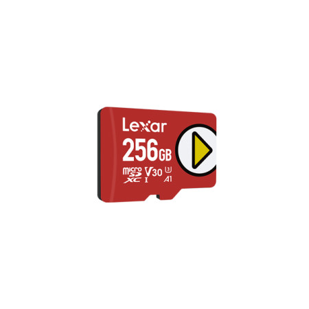 Lexar Play UHS-I MicroSDXC, 256 GB, Flash memory class 10, Red, 150 MB/s